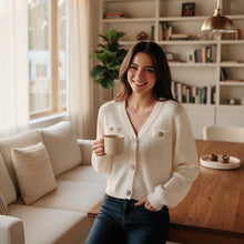 Load image into Gallery viewer, Ribbed Wool Short Cardigan