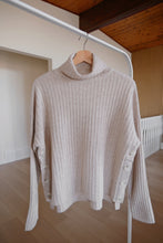 Load image into Gallery viewer, Ribbed Wool Oversized Turtleneck Sweater
