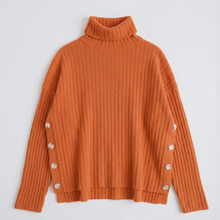 Load image into Gallery viewer, Ribbed Wool Oversized Turtleneck Sweater
