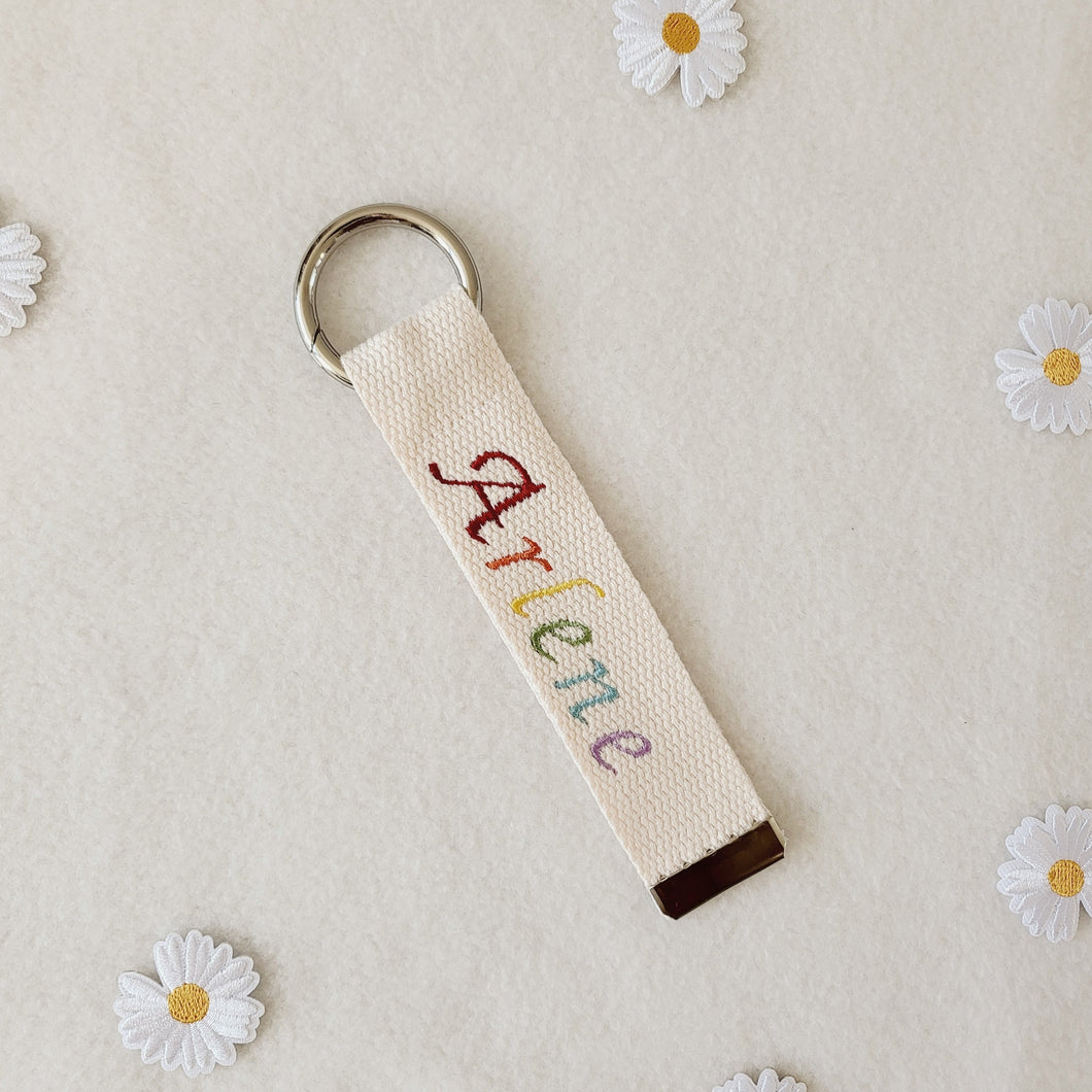 Personalized Name Tag | key chain - Rainbow